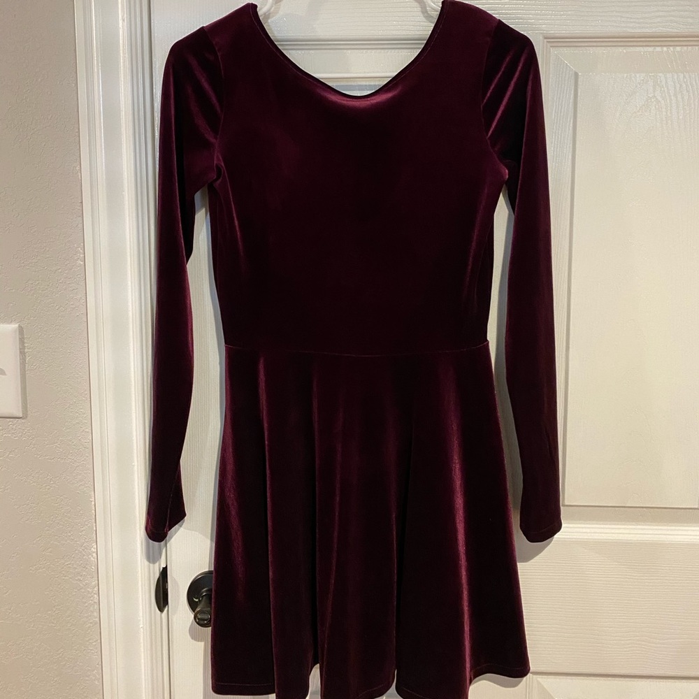 Velvet Long-sleeve Dress